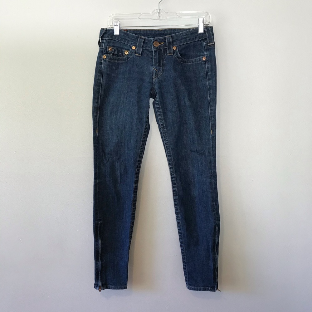 True Religion Gwen Skinny Zippered Ankle Jeans